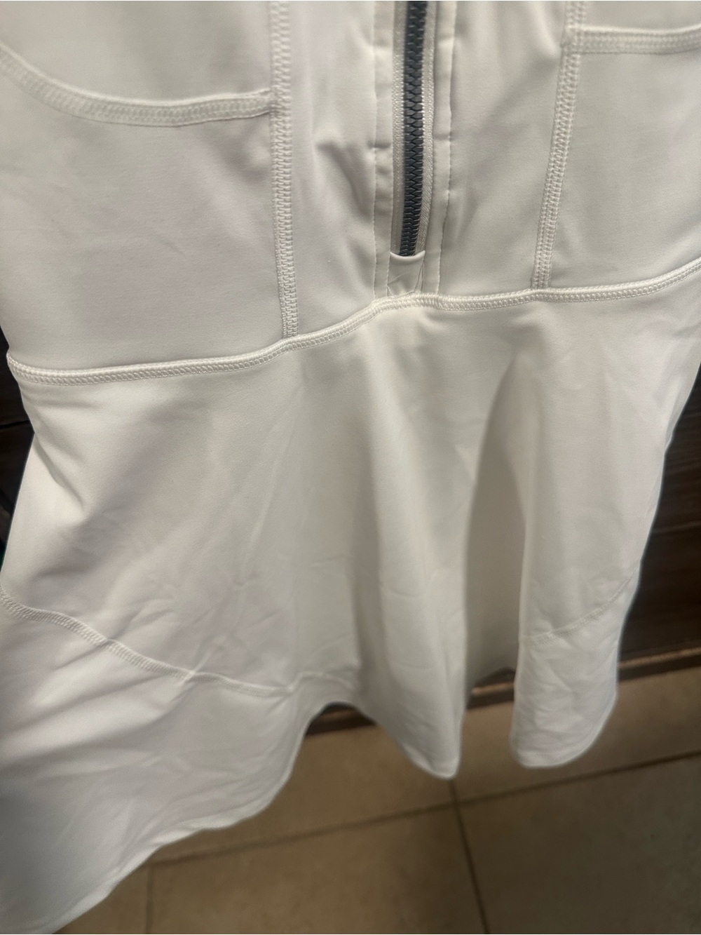 athletica White Racerback Zip-Front Tank Dress size S - Picture 3 of 3
